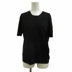 カルバンクライン CALVIN KLEIN サマーニット セーター 麻 リネン S 黒 ブラック 無地 ラウンドネック 半袖 /PP ■ECB004のサムネイル