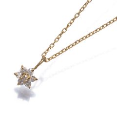 リボンモチーフ ダイヤモンドネックレス Au750 - メルカリ