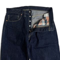 【濃紺 赤タブ】TCBジーンズ late 40's 大戦モデル W34 濃紺 W34】TCB JEANS 40's ネルポケット 赤タブ デニムパンツ TCB