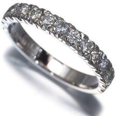 Pt900 ダイヤモンドリング 0.30ct 8号 ハーフエタニティ - メルカリ