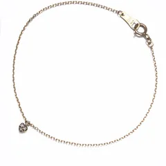 アガット ブレスレット ダイヤ ダイヤモンド 0.02ct ハート K10YG #191854のサムネイル