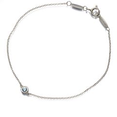 ティファニー カラーバイザヤード アクアマリン ブレスレット 925
