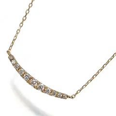 セイレーンアズーロ ネックレス ダイヤ ダイヤモンド 0.12ct カーブ K18YG/WG #190382のサムネイル