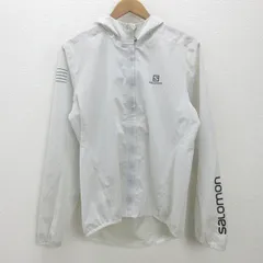 d■サロモン/salomon 薄手フーディナイロンジャケット【S】白/MENS■119【中古】のサムネイル
