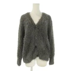 ジーナシス JEANASIS シャギーカーディガン F グレー 茶 ブラウン Vネック 長袖 ボタン留め /CK33 ■GY99のサムネイル