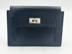 HERMES エルメス ケリー・ポケット コンパクト コインケース 小銭入れ 財布 ヴォーエプソン ブラック シルバー金具 Y刻印のサムネイル