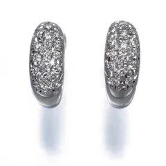 TASAKI タサキ イヤリング ダイヤ ダイヤモンド 0.19ct/0.19ct フープ Pt900 #192092のサムネイル