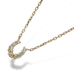 agete K18 ダイヤモンド 馬蹄 ネックレス ホースシュー 現行デザイン