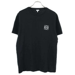 LOEWE ロエベ アナグラム刺繍 クルーネックTシャツ ブラック サイズL