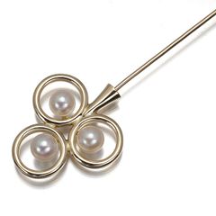 MIKIMOTO】パール 真珠 ピンブローチ K14 - メルカリ