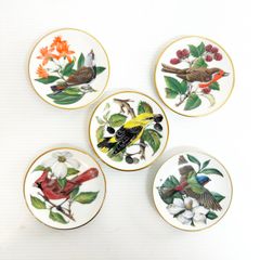 フランクリン ポーセリン 花鳥十二ヶ月 飾皿 5枚セット 1979年 限定品