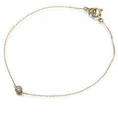 アーカー ブレスレット ダイヤ ダイヤモンド 0.05ct ティア 一粒 K18YG #194415のサムネイル