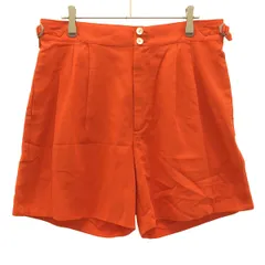 AURALEE オーラリー 20SS SHUTTLE GEORGETTE CLOTH DOUBLE SHORTS ショートパンツ A20SP03MG オレンジ 4のサムネイル