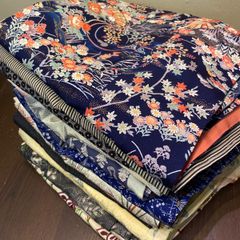 正絹 大島紬 着物 羽織 9枚 まとめ売り リメイク ハンドメイド まとめ売り】正絹大島紬9枚 リメイク素材 ハンドメイド向け - メルカリ