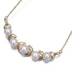 ミキモト ネックレス パール 真珠 5.5-6.2mm リーフ K18YG #193122のサムネイル