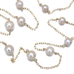 美品 ミキモトMIKOMOTOベビーパールステーションネックレスk18 - メルカリ