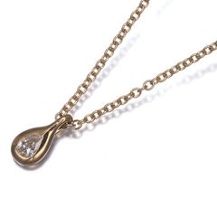 ティファニー バイザヤード ペアシェイプ ネックレス 約0.17ct 