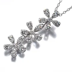 セイレーンアズーロ ネックレス ダイヤ ダイヤモンド 1.00ct フラワー K18WG #193263のサムネイル