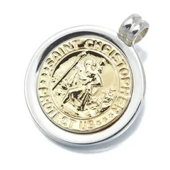 ティファニー ペンダントトップ セントクリストファー コイン シルバー