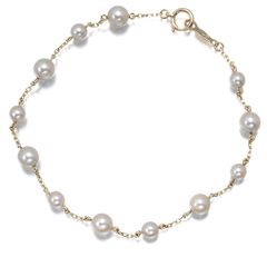 ミキモト MIKIMOTO K18 ブレスレット パール あこや真珠 鑑別書付き