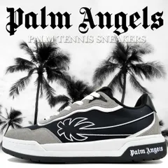パーム・エンジェルス パーム テニス スニーカー ブラック グレー PALM ANGELS PALM TENNIS SNEAKERS BLACK GREY vs26lea0021007 スニーカー ローカット シューズ 靴 メンズ のサムネイル