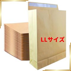 [신품] [LL 사이즈 / 20 장] 택배 봉지 특대 A3 포장지 봉투 깊이 430mm 폭 320mm 마치 120mm + 벨로 부분 60mm 유 패킷 택배 봉투 종이 봉지 용 가방 갈색 무지 내용이 보이지 않는 양면 테이프 첨부 초 두꺼운 공예 120g