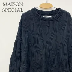 MAISON SPECIAL メゾンスペシャル クルーネック ニット プルオーバー 11221361323 コットン 02サイズ ブラック 黒 メンズ _208のサムネイル