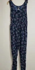 XS (44) Tommy Hilfiger トミーヒルフィガー ネイビー フラワーパターン ノースリーブ オールインワンのサムネイル