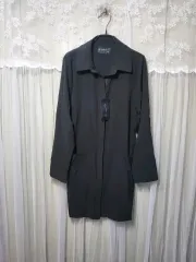 新品 Hwasook Lee ブラック ロング シャツ型 ジャケットのサムネイル