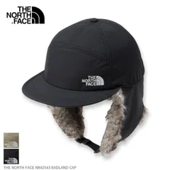 ザ・ノース・フェイス バットランドキャップ メンズ レディース ユニセックス THE NORTH FACE NN42543 BADLAND CAP 黒/K/ブラック/CK/ベージュ M/L イヤーフラップ 防寒 帽子 キャップ UVカット 撥水 冬 アウトドアのサムネイル