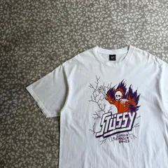 [ Archive アーカイブ Y2K ] STUSSY / 00’s skull design T-shirt ステューシー　オールドステューシー　Y2K　スカル　サンダー　デザインTシャツ　ストリート　ユニセックス 　半袖 sk8