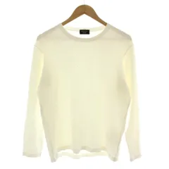 エポカ ウォモ EPOCA UOMO ロンバスブリスタージャカードカットソー Tシャツ 48 白 ホワイト ジャカード織り ラウンドネック 長袖 M1P04-438-01 /DU15のサムネイル