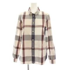 ブルーレーベルクレストブリッジ BLUE LABEL CRESTBRIDGE シャツ ブラウス 38 ベージュ グレー 紫 茶色 チェック 長袖 55M30-105-36 /YM20のサムネイル