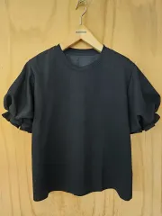 新品 パフ袖 ブラック 半袖Tシャツ