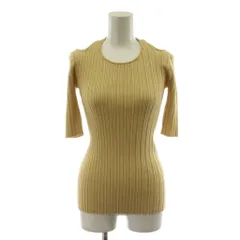 ミュラー オブ ヨシオクボ muller of yoshiokubo WOMEN Random rib knit top ニット カットソー 5分袖 36 ベージュ MLS20803 /AN71のサムネイル