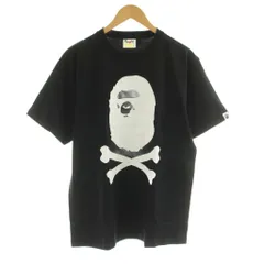 アベイシングエイプ A BATHING APE Tシャツ カットソー 半袖 クルーネック ロゴプリント L 黒 ブラック 004TEJ701004M /KU 6のサムネイル