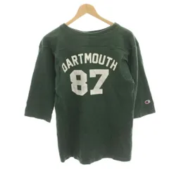 チャンピオン CHAMPION DARTMOUTH Tシャツ カットソー 七分袖 ロゴプリント S 緑 グリーン /HN58のサムネイル