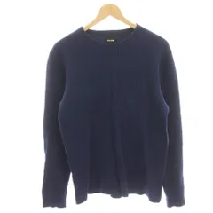 ビームス BEAMS サーマルカットソー Tシャツ ワッフル生地 長袖 カットオフ L 紺 ネイビー 11-14-0656-103 /HN48のサムネイル