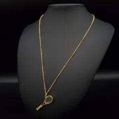 SWAROVSKI スワロフスキー ネックレス ペンダント クリスタルメモリーズ テニスラケット ゴールドカラーのサムネイル