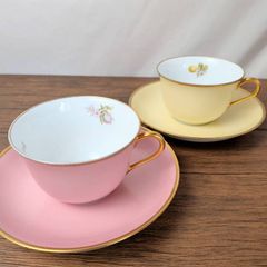 LEGLE ×FOXEY ティーカップ＆ソーサー ペア リモージュ ピーチカラー 