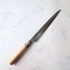 森本光一作 刺身 柳刃 包丁 白鋼 9寸 縞黒檀水牛八角柄 - メルカリ