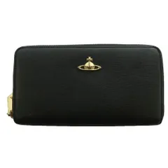 ヴィヴィアンウエストウッド Vivienne Westwood オーブ 長財布 ウォレット ラウンドファスナー レザー 黒 ブラック /SS ■OS