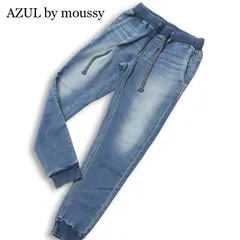 AZUL by moussy アズール マウジー 通年★ スウェット デニム ストレッチ スキニー ジョガー パンツ ジーンズ Sz.M メンズのサムネイル