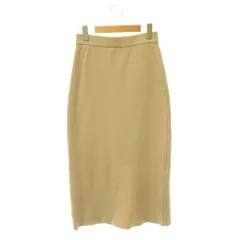 ラウンジドレス ガリャルダガランテ Loungedress GALLARDAGALANTE 24SS 総針ニットタイトスカート ロング スリット F ベージュ /DO ■OS