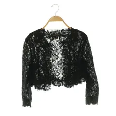 タダシショージ TADASHI SHOJI レースショートボレロ カーディガン 七分袖 2 黒 ブラック /NR ■OS ■SHのサムネイル