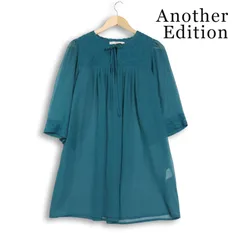 Another Edition アナザーエディション 春夏★ 七分袖 刺繍 シフォン チュニック ブラウス Sz.F レディースのサムネイル