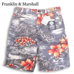 【新品 未使用】 Franklin & Marshall フランクリン＆マーシャル 春夏★ アロハ柄 ハーフ ショート パンツ Sz.30 メンズのサムネイル