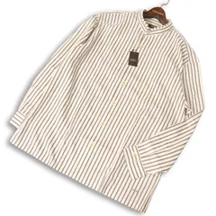【新品 未使用】 ARAMIS アラミス 通年★ 長袖 ストライプ バンドカラー シャツ 日本製 大きいサイズ 特大 Sz.3L メンズのサムネイル