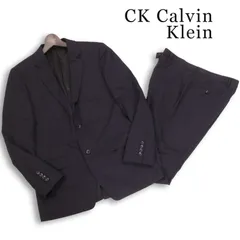 CK Calvin Klein カルバンクライン 通年 総裏★ 無地 セットアップ スーツ Sz.36 メンズ ネイビー 無地のサムネイル