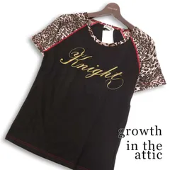 【Y2K 00s★新品 未使用】 growth in the attic インジアティック 半袖 レオパード柄 ラグラン Tシャツ Sz.L メンズ 平成のサムネイル
